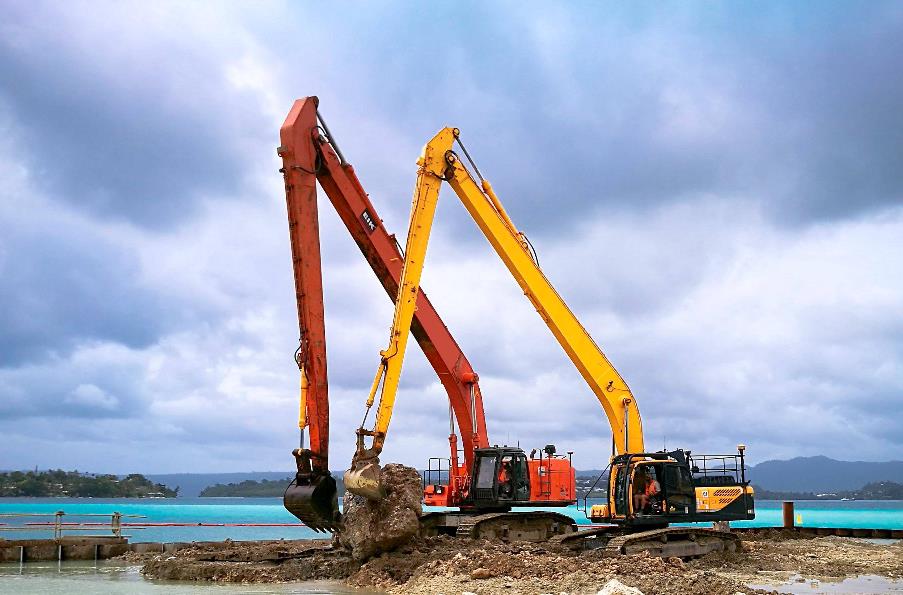 excavator long boom